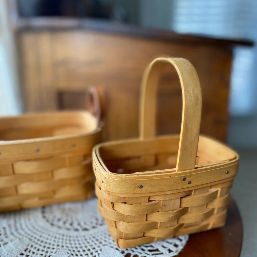 2 Longaberger Baskets 1988 & 2002 EUC